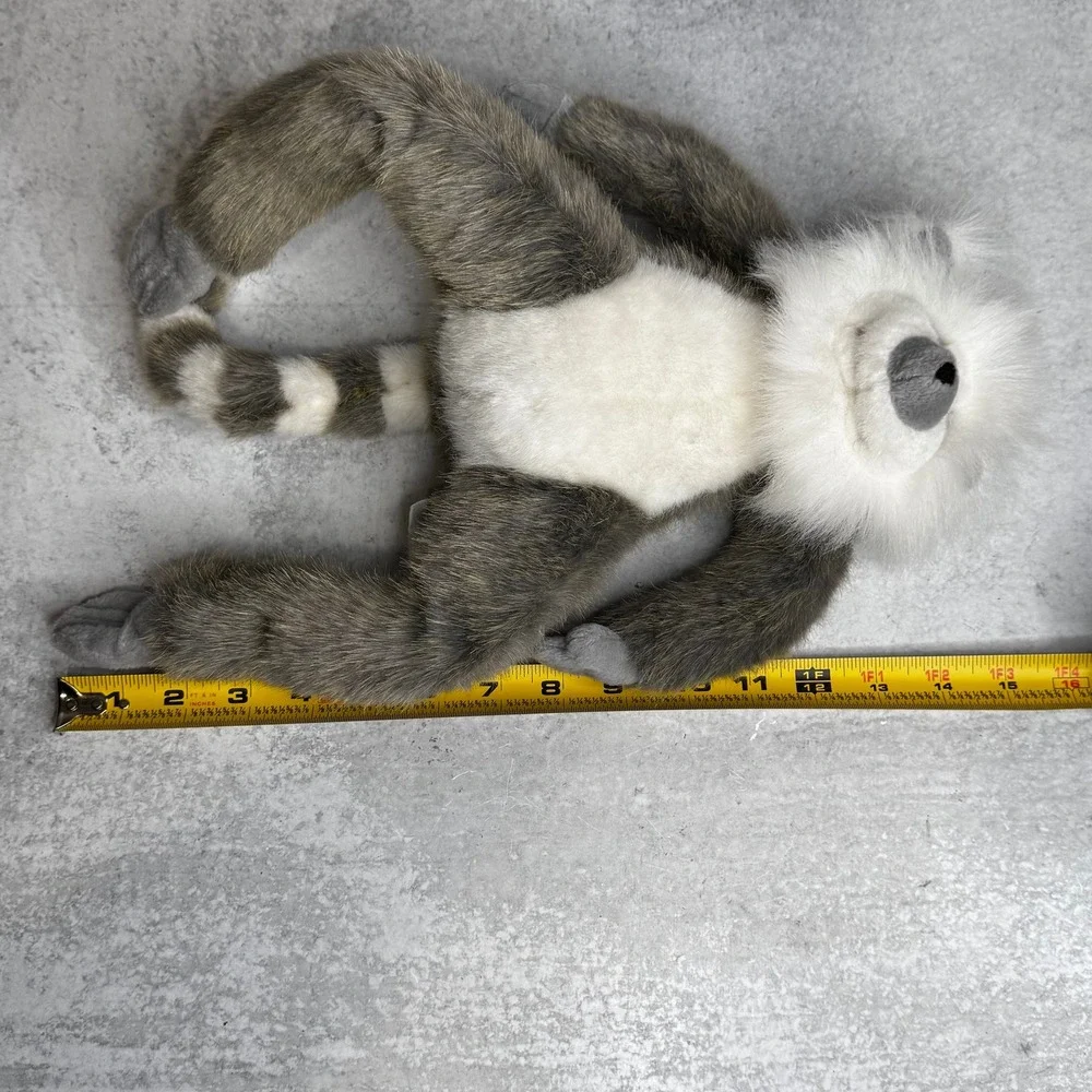 Manhattan Toy Company Vintage 1997 Lemur Monkey Long Limbs Plush 16in Brown Grey